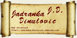 Jadranka Dinulović vizit kartica